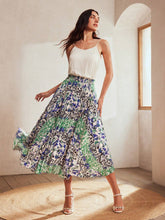 MOTF Classy MIXED PRINT PAPERBAG WAIST PLEATED SKIRT